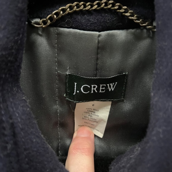 J Crew Navy Driving Coat - Picture 4 of 5